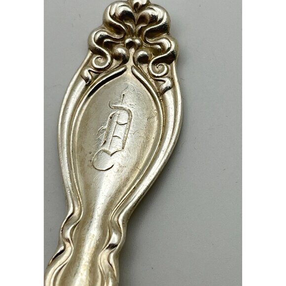 Vintage Holmes & Edwards Chalon Chatsworth Teaspoon Spoon Set of 8 Monogrammed - Picture 6 of 8